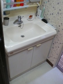 間取り変更でゆったりとした水廻りに